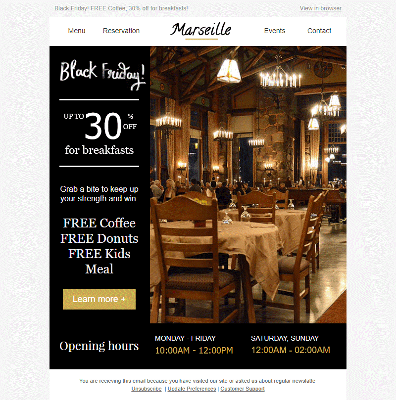 Black Friday na hotelaria – E-mail marketing